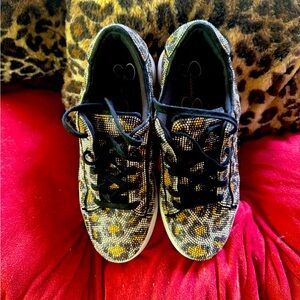 JESSICA SIMPSON SILESTA LEOPARD CRYSTALS  8 M